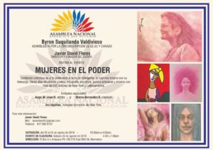 foto Certificado de la Asamblea Nacional de la República del Ecuador, donde incluyeron mi obra en óleo de prevención del cáncer para la invitación al evento MUJERES EN EL PODER