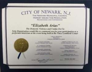 Certificado City of Newark, NJ - Vince Lombardi Cente