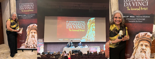 Auditorio y Banner del International Prize Leonardo da Vinci